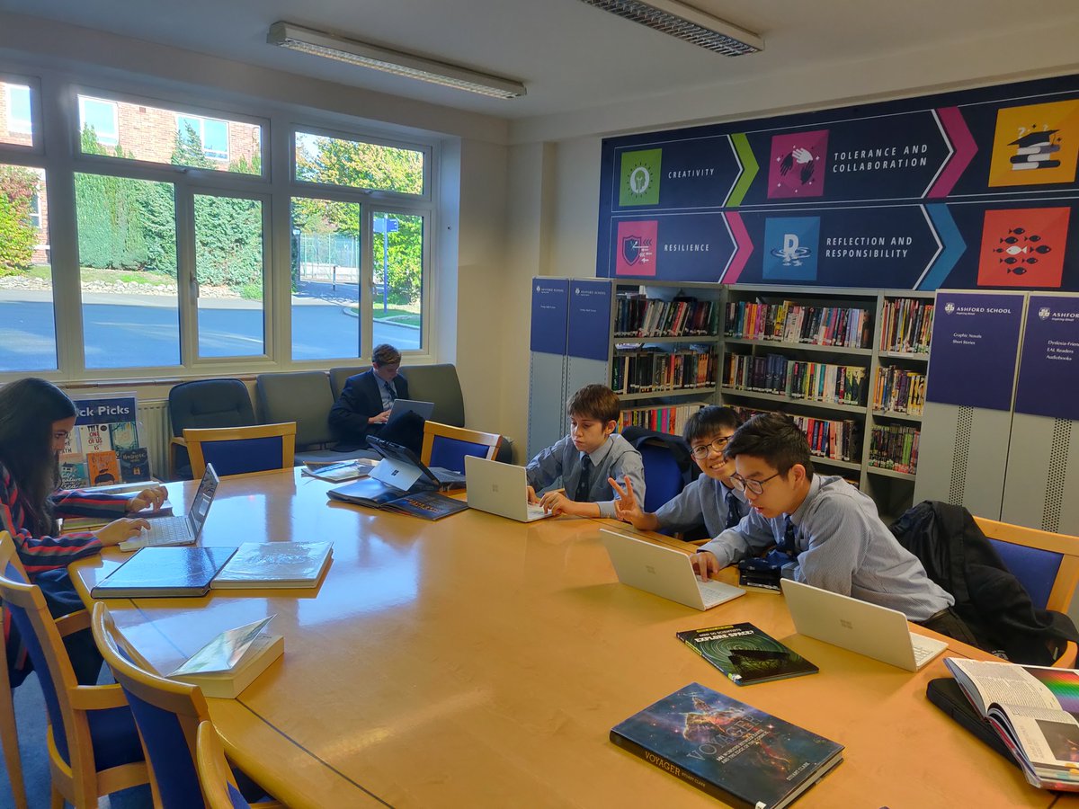 AshfordEAL's tweet photo. Great to be back in @AshfordSchLib to research our next @AshfordEAL  class presentations! https://t.co/zMMXhIANdg