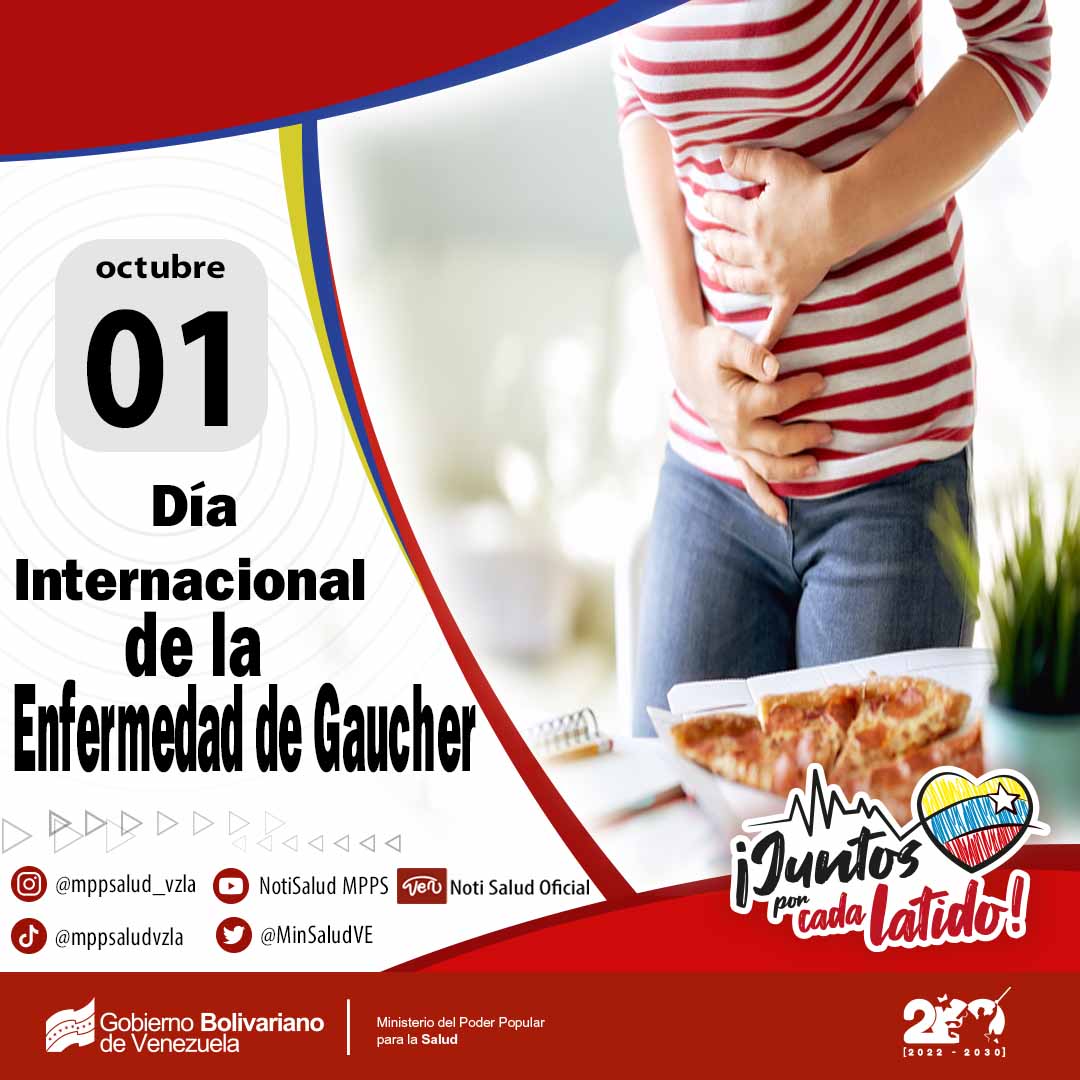 MinSaludVE's tweet photo. Hoy se conmemora el Día Internacional de la enfermedad de Gaucher, una enfermedad congénita autosómica recesiva, provocada por un déficit de la enzima glucocerebrosidasa. Está considerada como una "enfermedad rara".

#EfemérideDeSalud 
#JuntosPorCadaLatido https://t.co/l9GrpxGE2f