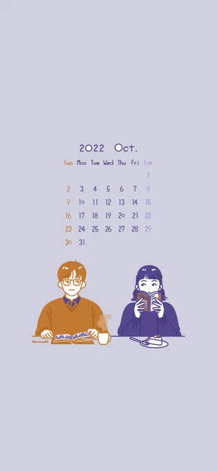 #カレンダーイラスト #HelloOctober 