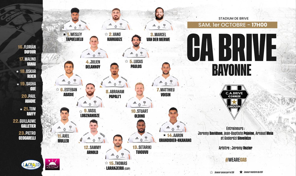 CABCLRUGBY's tweet photo. 📣 𝐄𝐍𝐒𝐄𝐌𝐁𝐋𝐄 𝐏𝐎𝐔𝐑 𝐃𝐄𝐌𝐀𝐈𝐍 👊

Ils donneront tout sur le terrain, vous donnerez toutes et tous de la voix dans les tribunes #TeamCAB ⚫️⚪️ 

🎟️ https://t.co/hfvYrQ1BG3

#WEARECAB #CABAB https://t.co/fEkazGmbpL