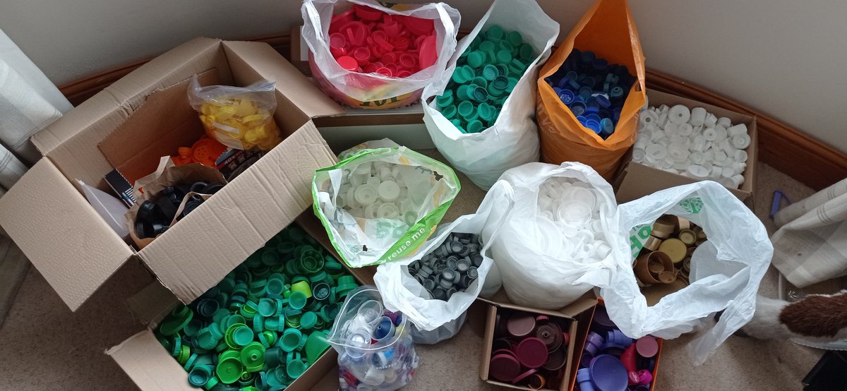 BayRecycling's tweet photo. 6,631 colour-sorted bottle tops off to #RelicPlastic in #Heysham tonight to be recycled.
All collected by #Lancaster residents near the #Bowerham area
All whilst we celebrate their anniversary in their new workshop π
#closedlooprecycling #communityeffort https://t.co/gg7vvXcelA