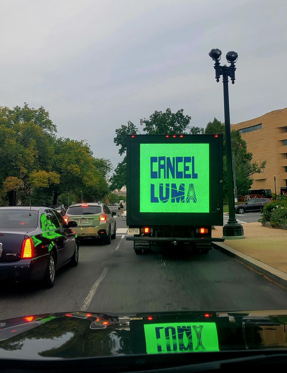 BUDPR's tweet photo. 🚨 In the streets of Washington DC today demanding the cancelation of LUMA's contract! #LUMAGoHome👋🏾✈️ https://t.co/iMaLl1JmWL