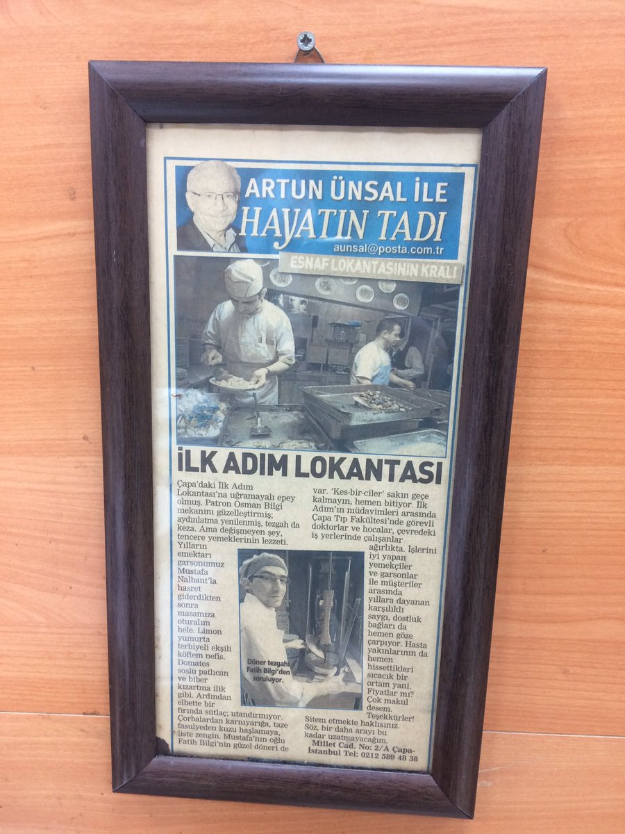 simitvecay's tweet photo. Çapa’da elli yıllık mekan:
İlk Adım Lokantası https://t.co/jGnfhWYvAe