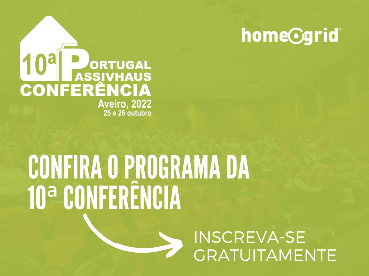 📣 Inscreva-se gratuitamente na 10ª Conferência Passivhaus Portugal em passivhaus.pt/conferencia

25 e 26 de Outubro, Aveiro recebe o maior evento dedicado à Passive House em Portugal, numa co-organização com a <a href="/PassivhausPT/">Passivhaus Portugal</a> 

👉Programa completo em passivhaus.pt/conferencia