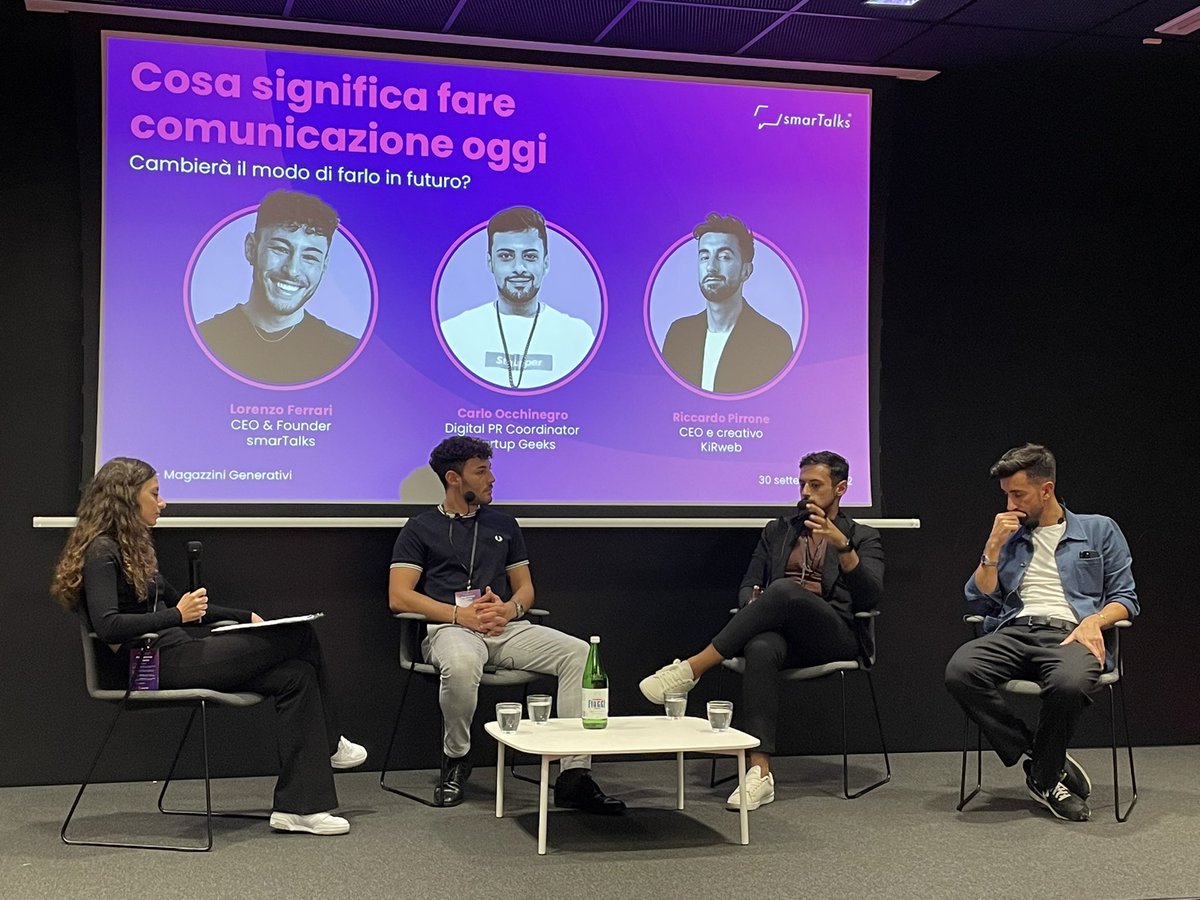 lucarallo's tweet photo. “Siamo sommersi di comunicazione, ma l’utente finale oggi è sempre più competente e sceglie cosa vedere, così come elimina quello che non gli interessa” - Carlo Occhinegro, Digital PR Coordinator @ Startup Geeks #smarTalks https://t.co/RulUBZRhfQ