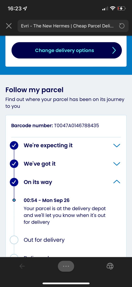DThom93's tweet photo. @GAMEdigital I ordered something last Friday with next day delivery. However Evri are deciding it’s a good idea to keep hold of it. It’s been at the depot since Monday. https://t.co/A5KTTE4Roi