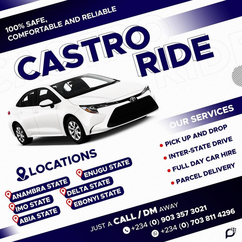 Phizarts7's tweet photo. Castro Ride (Flyer design)

PHIZARTS OFFERS YOU ⤵️

🔹2D Plain flyer design (JPG format) 
🔹Printable format in your desired size (HD format) 
🔹Editable flyer design (PSD format) if requested

🙏🏻Send a DM to get yours.
👉🏻Visit profile to see more designs

Yours graphically, 💁🏻… https://t.co/pawEf1U9Mb