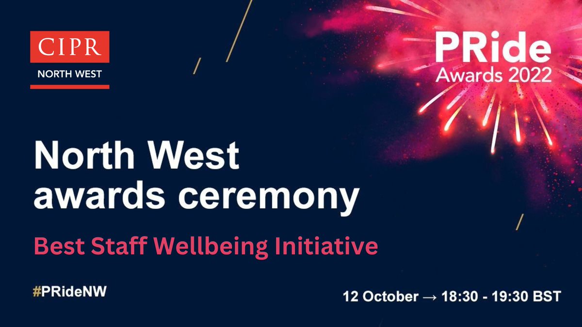 Amazing initiatives shortlisted for the Best Staff Wellbeing category this year thanks to <a href="/democracyagency/">Democracy</a> <a href="/GraylingPR/">Grayling</a> <a href="/VivaTweets/">Viva</a> #PRideNW bit.ly/3dsQRzk