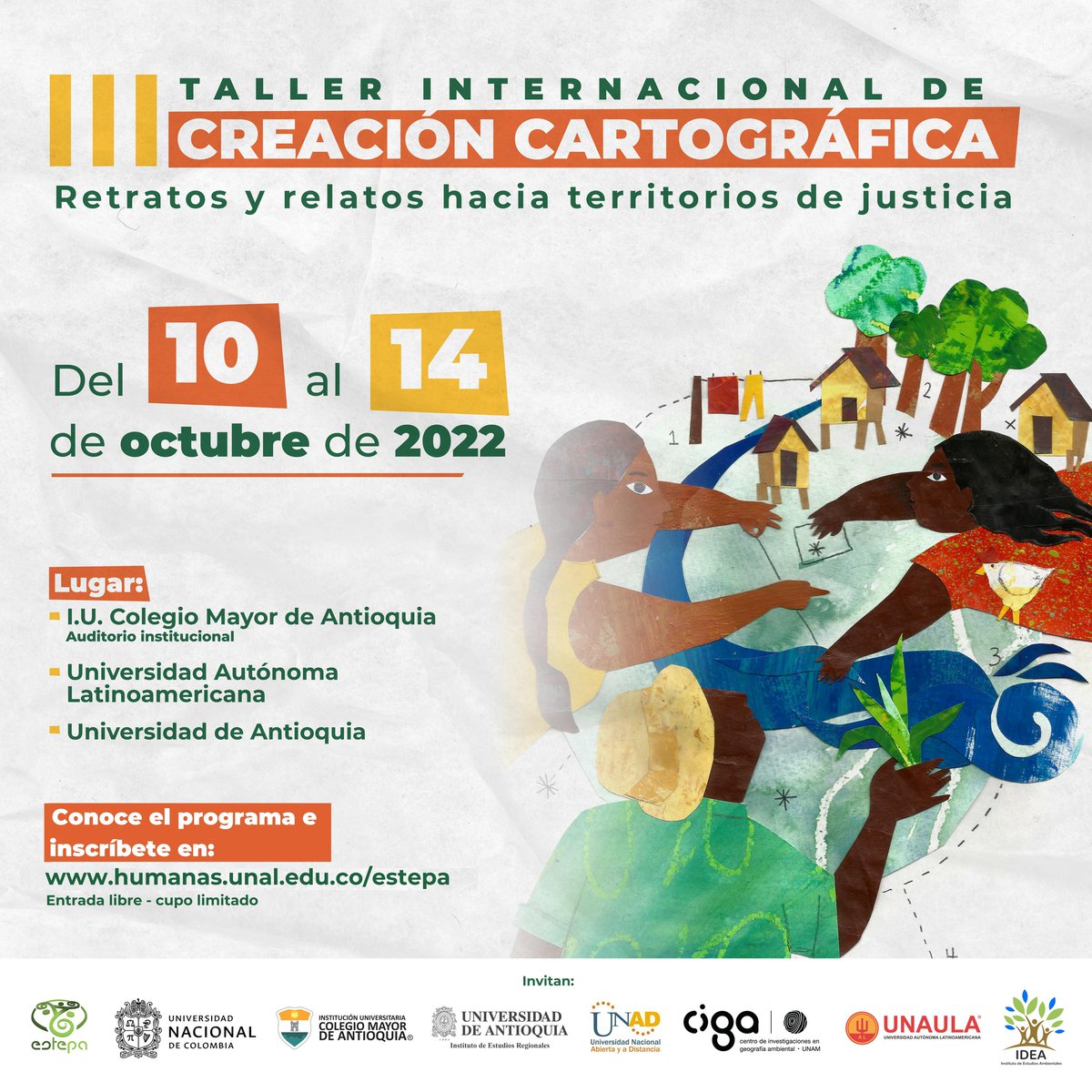 geocomunitarias's tweet photo. III Taller Internacional de Creación Cartográfica, del 10 al 14 de octubre en Medellín, Colombia. Talleres con #GeoBrujas y @geocomunitarias 💜 Inscripciones: https://t.co/TLKwwpUIFN https://t.co/Y1NUm0igSq