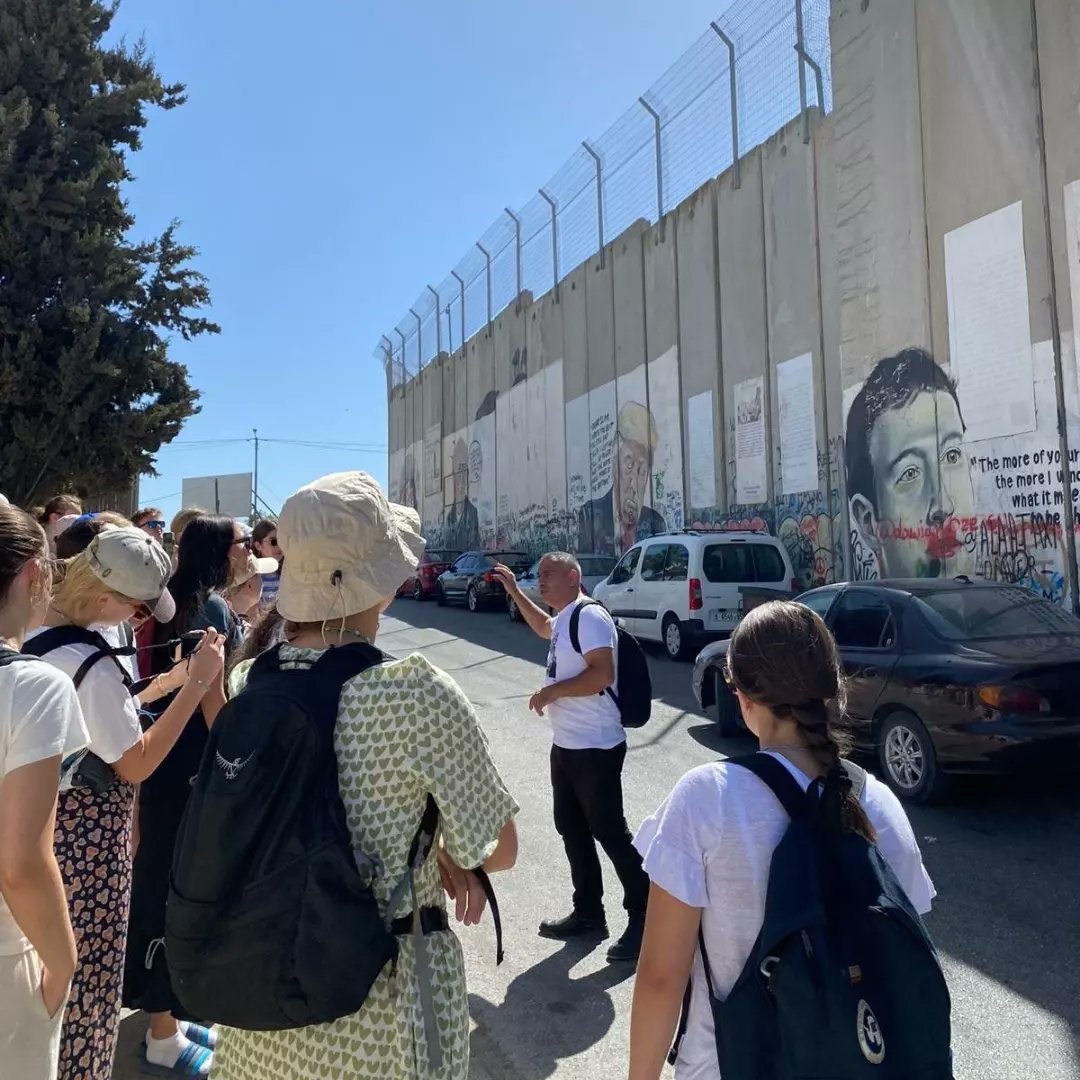 JAIPalestine's tweet photo. First day program in Palestine with the JAI for 23 students of the Global Safari with 4 leaders from our partner YMCA-YWCA related Norwegian Sunnmøre Folkehøgskule.

The day included a tour within YMCA Beit Sahour, JAI briefing, Wall and settlements, and Nativity Church tour. https://t.co/qOHEBgi4mV