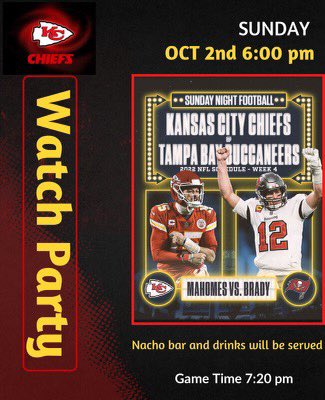 PromontoryKC's tweet image. 💛❤️ What better way to cheer on the Chiefs then with free drinks and food! ❤️💛

🍻 The Bar will open at 6pm and food will be served shortly after. Don’t forget to bring your friends and family. 🍺 

🏈 See you Sunday! 🏈

#kcapartments #residentevent #chiefskingdom