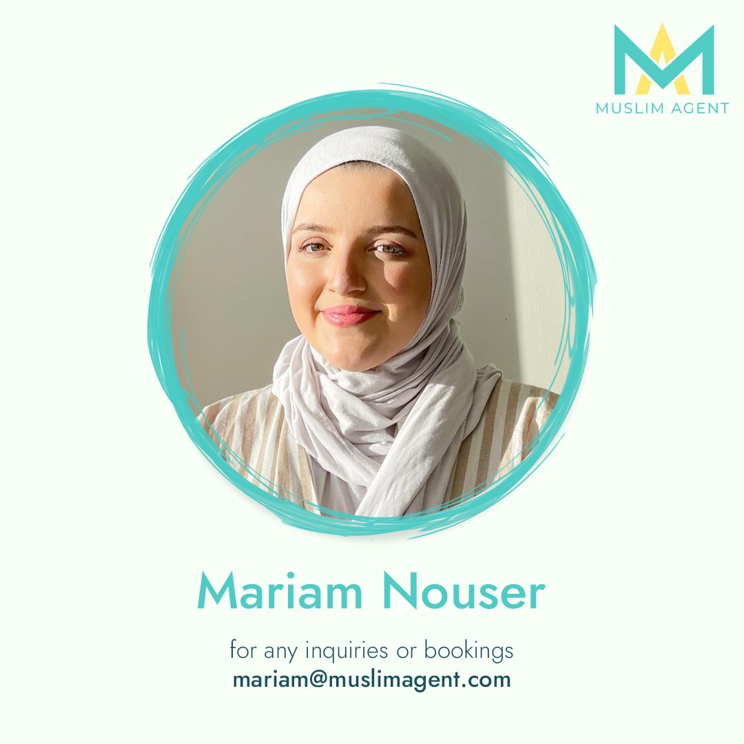 muslimagent's tweet photo. We’re excited to welcome @MariamNouser to Muslim Agent! For any bookings or collaboration contact: mariam@muslimagent.com https://t.co/EkzI1sGhbE