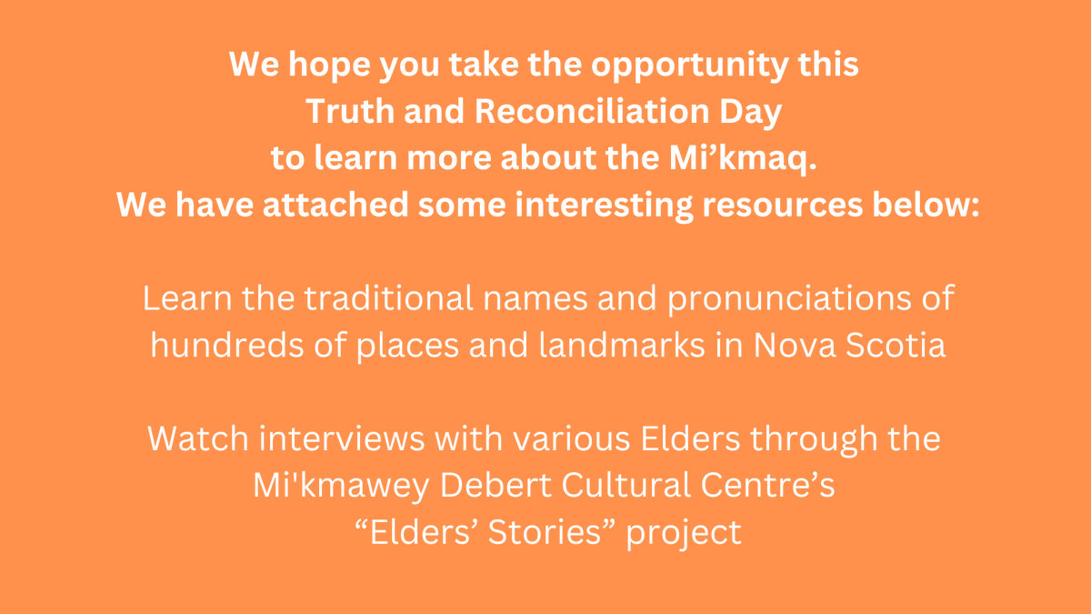 mreng_ca's tweet photo. Learn the traditional names and pronunciations of hundreds of places and landmarks in Nova Scotia at: https://t.co/8MWHopMSyY

Watch interviews with various Elders through the Mi'kmawey Debert Cultural Centre’s “Elders’ Stories” project on their website: https://t.co/Kk9pdpMrlU https://t.co/O6PDH9zVJW