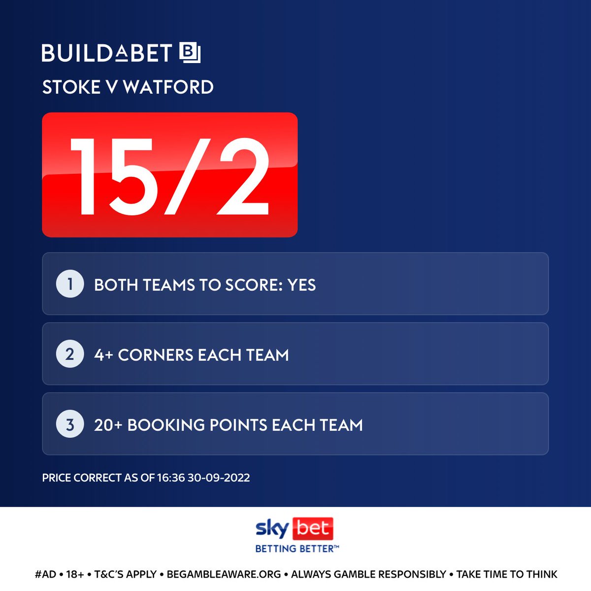 🏴󠁧󠁢󠁥󠁮󠁧󠁿 STOKE vs WATFORD 🏴󠁧󠁢󠁥󠁮󠁧󠁿 ⚽️ Both teams to score 🚩 4+ corners each team 🟨 20+ booking points each team Add straight to bet-slip 👇 oddschanger.bet/STOvWATBAB0210 #AD | 18+ Begambleaware.org | Always Gamble Responsibly