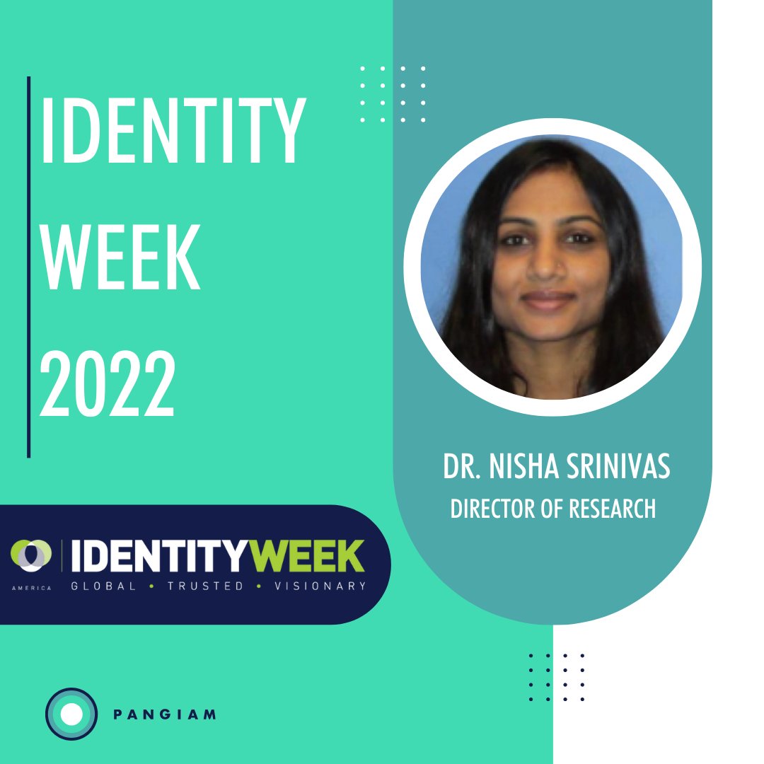 Pangiam is proud to be exhibiting at #IdentityWeekAmerica 2022 and to have our very own Director of Research, Dr. Nisha Srinivas, as a roundtable and seminar speaker on Oct. 5th! Learn more here: bit.ly/3daF09B

#identityweek #speaker #facialrecognition