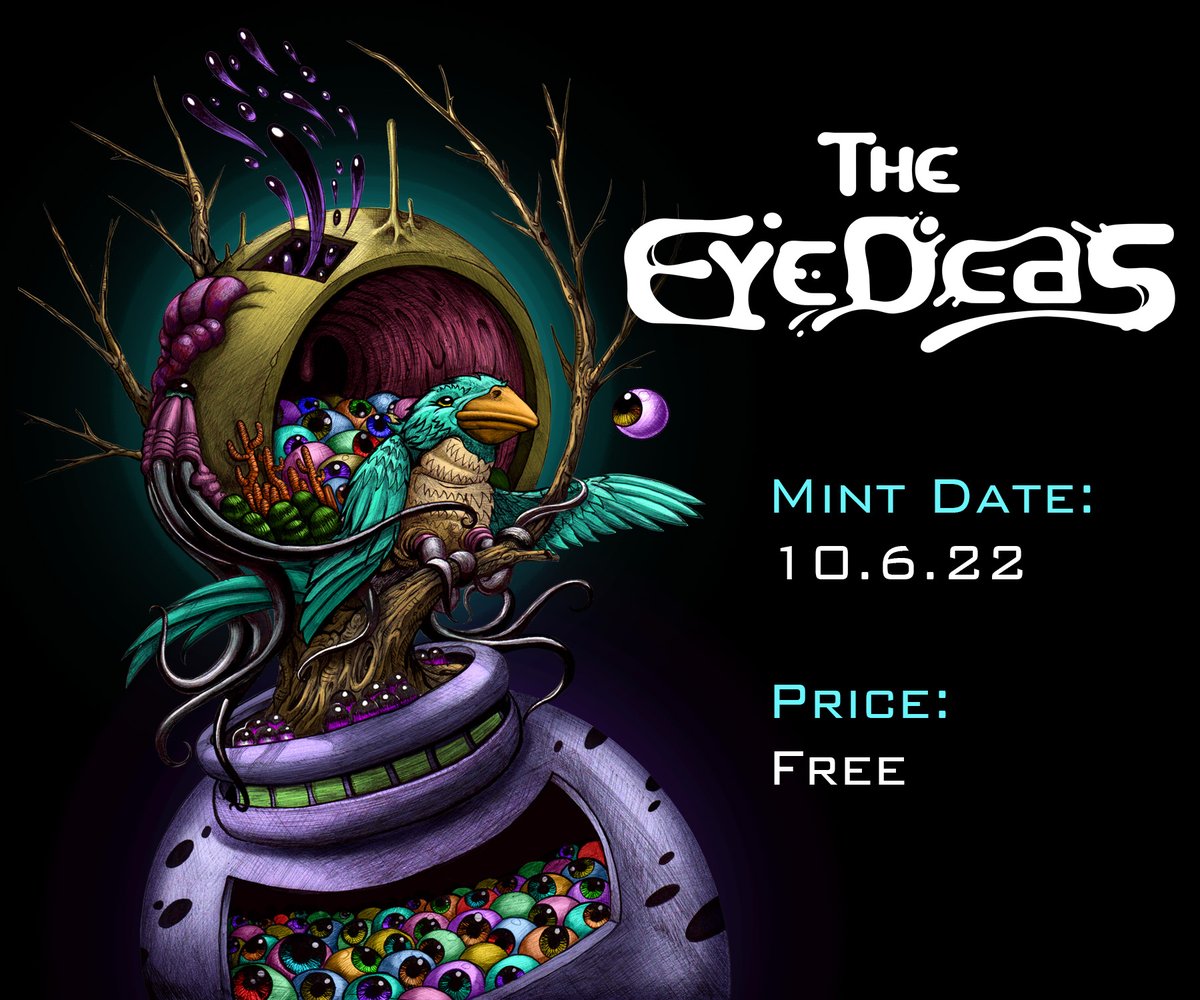 TheEyedeas's tweet photo. Discord is NOW OPEN to everyone! 💯

https://t.co/Wb7ifaqDvi

We will be rewarding OG EYEDEA Roles to those who participate in spreading GOOD EYEDEAS the most!

YOU MUST have the OG role to sign up for allow list which will GUARANTEE a chance to mint an #NFT on October 6th! https://t.co/82Ey6dWUTm