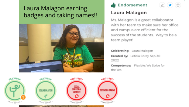 mrscorey17's tweet photo. This lady right here is absolutely amazing! She is systems oriented and wants her campus to be successful for her students.  "As a product of DISD, I feel empowered to do what it takes to see my campus thrive." -L. Malagon  Way to go!  @engage_learning  @LucyElizondo123 https://t.co/xeD5DbW8J6
