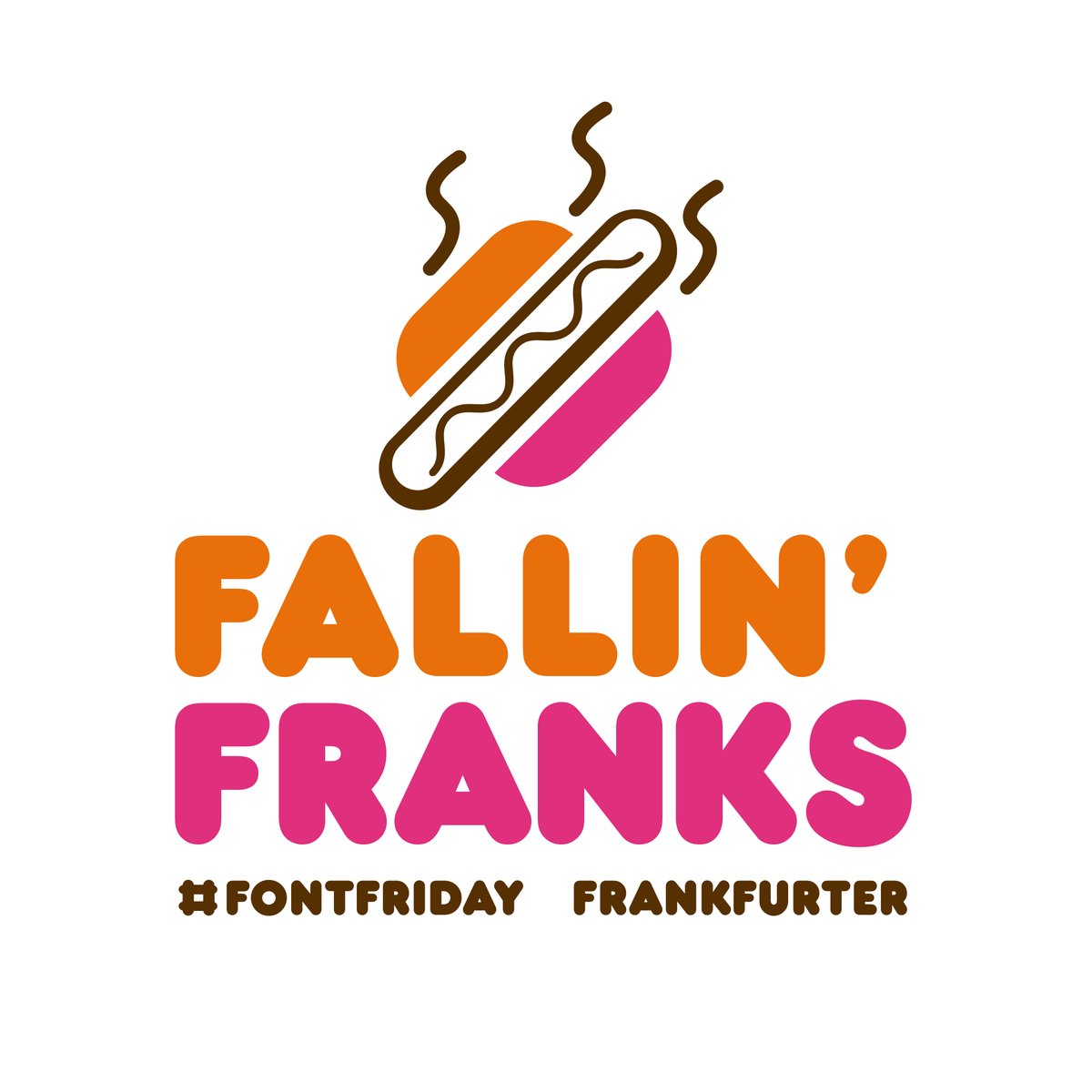 Although this font resembles sausages in more than just its name, its most popular use is with another type of snack food... Yes, that's right! #DunkinDonuts and #Frankfurter  - the finer things in life 🌭 #FontFriday