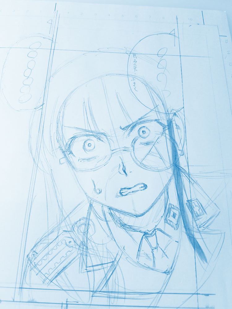 「本日の作業終了なのです～^^明日頑張ったら、どうにか下描き終わりそうな。。。でも」|才谷屋龍一🇺🇦パワパス第４巻・４月１３日発売☆のイラスト