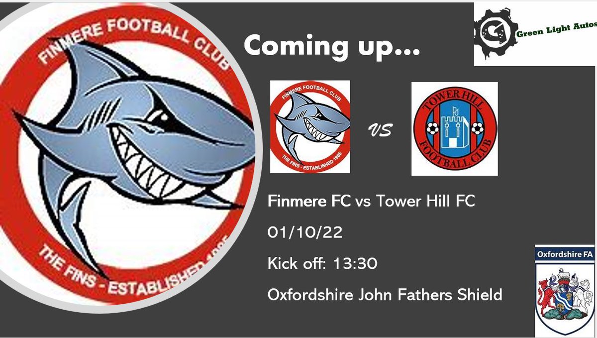 We all love a cup run don’t we?🏆 

It’s another home game for Finmere, taking on Tower Hill in the Oxfordshire John Fathers Shield. 

An opportunity to progress in a reputable cup and make a statement, join us at 13:30 for kick off! 

#mightyfins