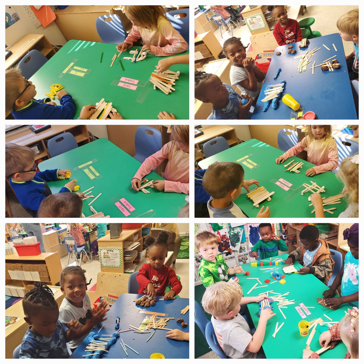 KathyLiner's tweet photo. We did stem today of Billy Goat Gruff! They had to build a bridge of different materials of their choice.  Some picked popsicle sticks and play doh,  blocks , straws, what a fun day! https://t.co/5QW6L7jJ00