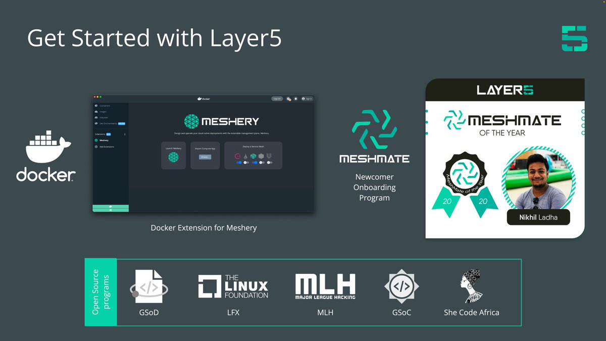 layer5's tweet image. To New Open Source Contributors: "You are not alone." - @sahilsuman880 Let's hack on some @Docker extensions! #dockerextensions - youtube.com/watch?v=3dqFF_…