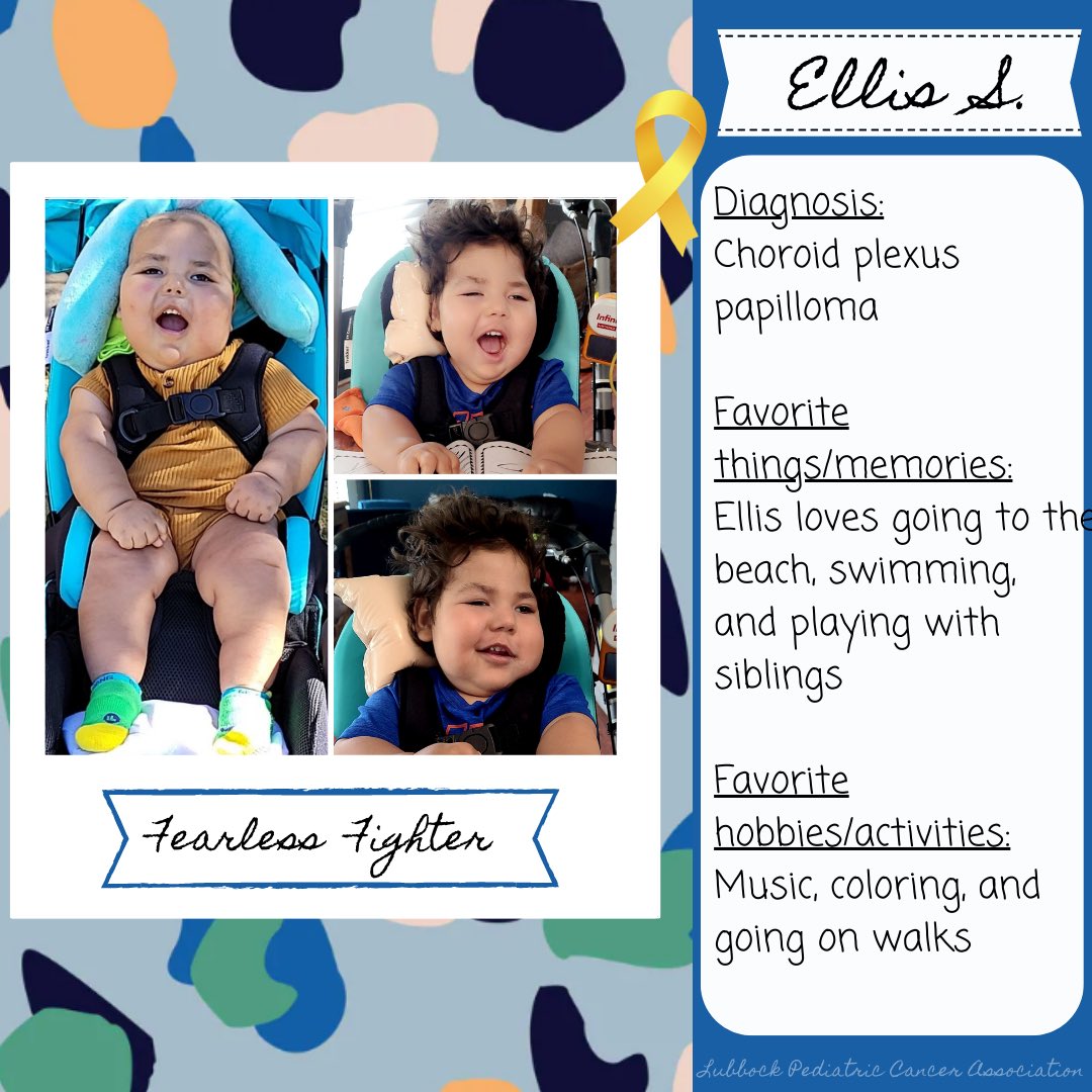 LbkPediCancer's tweet photo. We have another Fearless Fighter today! Everyone meet Ellis! 🎗️ https://t.co/Wt5B99FQ9a