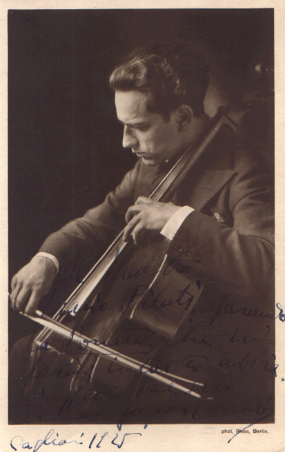 Today is the birthday of my beloved cello teacher, Gaspar Cassadó. He never charged my parents for  lessons, which often ran for several hours. I never heard him say anything negative about another person. I always carry his sound in my head.

Happy Birthday, Maestro!