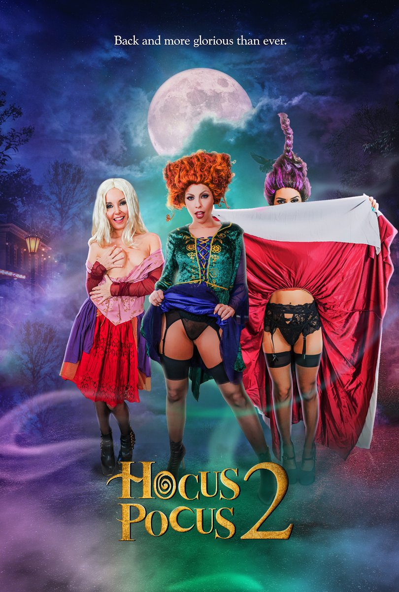 Now, I share a #fanart that I made for the premiere of #HocusPocus2 .  <a href="/AaliyahLove69/">Aaliyah Love🎀</a>, <a href="/Britney_Amber/">Britney Amber</a> &amp; <a href="/Tia_Cyrus/">Tia Fuckin Cyrus</a> like the 🧙‍♀️#SandersonSisters.  Original 📸 by <a href="/MILFVR/">MILF VR</a>. #cosplay #cosplayergirl #cosplayer #Halloween