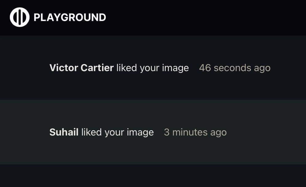 Just playing around with <a href="/playground_ai/">Playground</a>, which is amazing. 

Finally starting to get the hang of it and  made something I’m pretty proud of. 

Ultimate badge of honor, <a href="/Suhail/">Suhail</a> liked my picture. The internet is amazing.

Today was a good day.