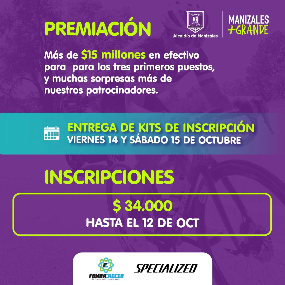#CircuitoCiclístico 🚴‍♂️
¡Celebremos 173 años de historia rodando A LO GRANDE! Diseñamos un circuito en el que la velocidad nos hará vibrar con cada pedalazo. 🚴‍♀️ Corramos con pasión el camino hacia la victoria. ¡Tenemos más de $15 millones en premios! 🏆

👉 bit.ly/3MalRSh