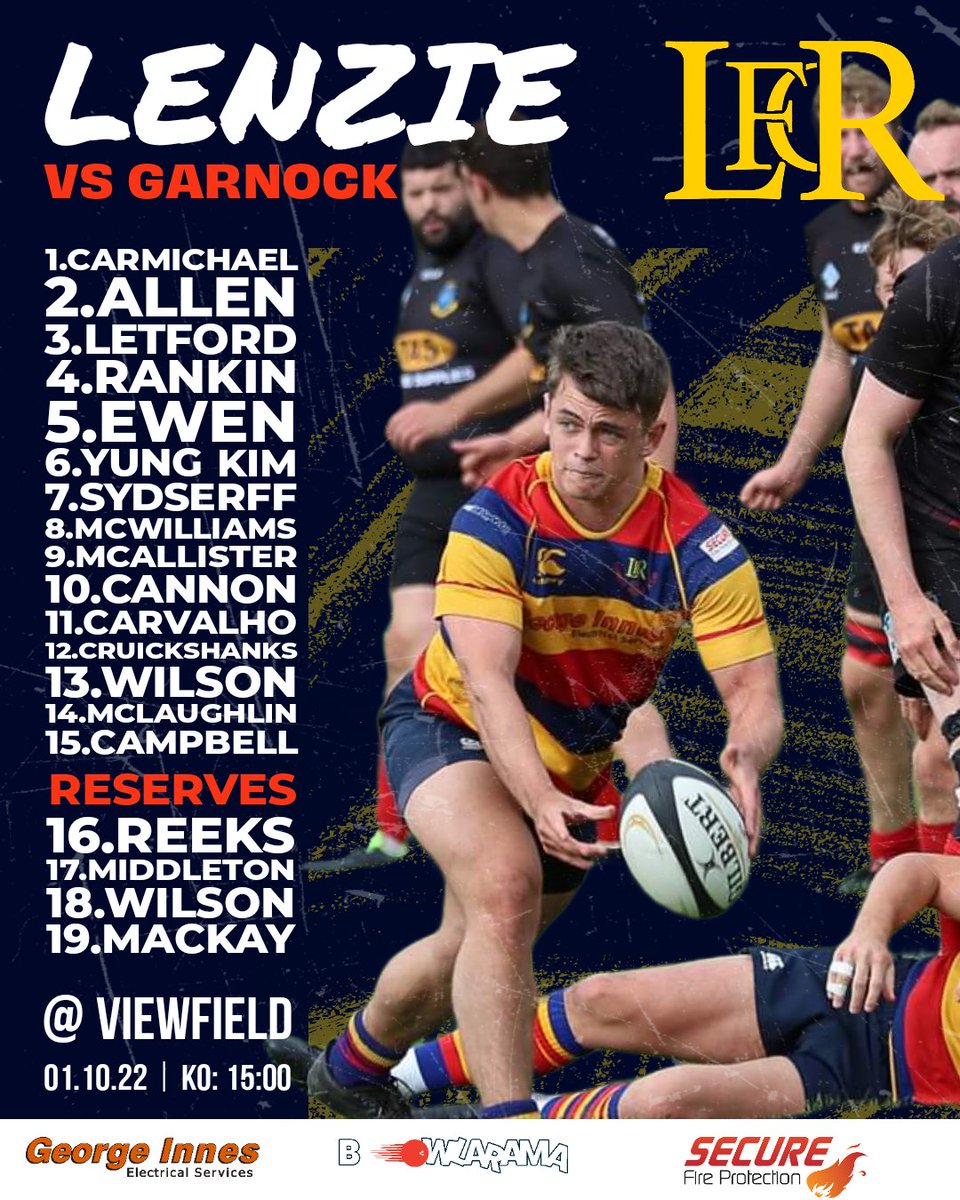 🚨TEAM NEWS🚨

1XV Squad named to take on Garnock this Saturday.

Massive home game for lads tommorow so make sure you come down to Viewfield and show the boys your support👏🏻

#ohthelad