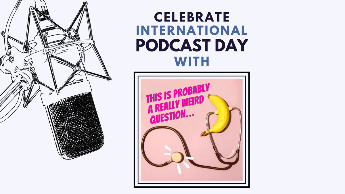AReallyWeirdPod's tweet photo. It's #InternationalPodcastDay! We humbly recommend our new #LGBTQ podcast. With empathy, humor, &amp; an eye to the past &amp; another to the present @drawkwardmd &amp; Rebecca Davis, PhD talk about sex, health, &amp; bodies.
#podcast #littlebitloud #queer #trans #sexhist #MedTwitter https://t.co/Q1Secx7OCS