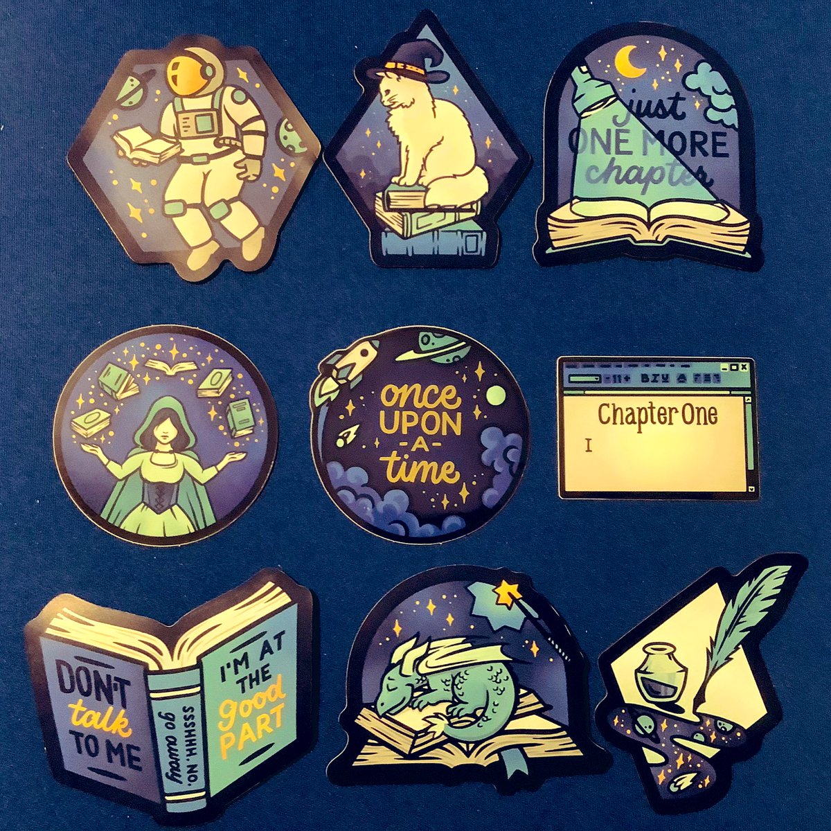 EuroGamerGirl's tweet photo. Got these lovely pins, magnets, stickers and bookmarks from @PolliaDesign recent KS! I may not read as much as I used to, but my life has been filled with so many wonderful books. 💙 Plus, I couldn’t skip getting the meeple butt pin! 😅 😂 https://t.co/0Y4p6Oa5lV