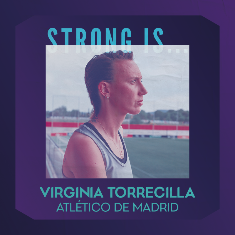 WePlayStrong_'s tweet photo. 💪 Strong is... Virginia Torrecilla - watch now.

⚽ Football was a source of strength, even in her darkest moments. And this legendary comeback will go down in history. This is Virginia's story.

#StrongIs #WePlayStrong