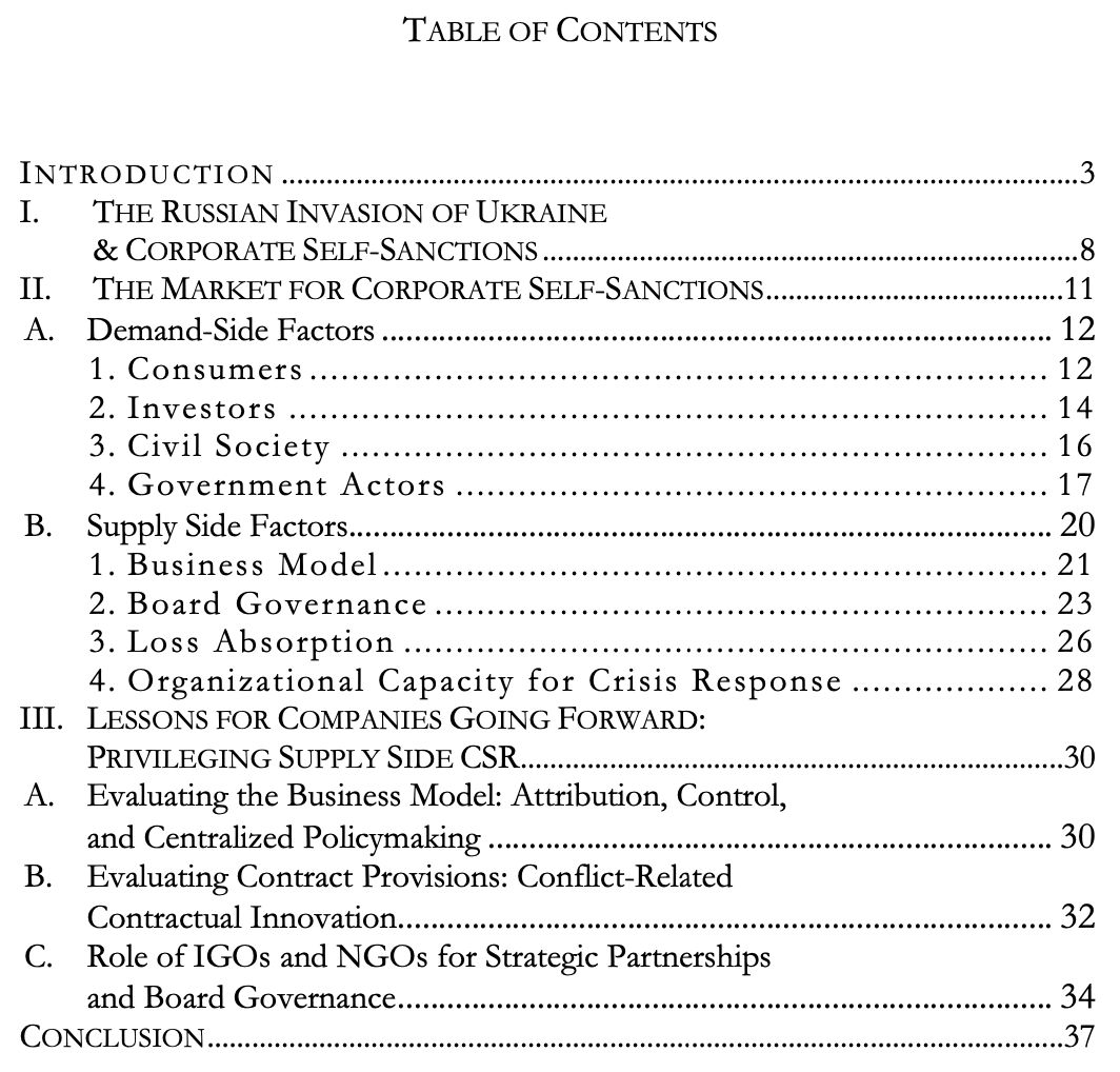 SSRN's tweet image. This recent working paper discusses corporate self-sanctions in response to the Russian invasion of Ukraine:

spkl.io/60104n8JA

@Kish_Parella @wlulaw 

#Russia #TwitterLaw