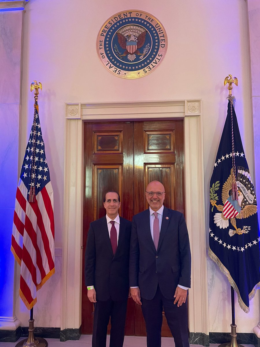 Great to be at the @WhiteHouse today with my friend @RepTedDeutch on his last day as a member of Congress.