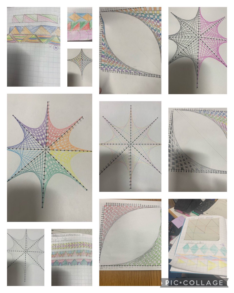 Tessellation and parabolic curve exploring the beauty in Maths for Maths week Scotland in P5 #MathsWeekScot #MathsWeekScotland #mathsweekstnin
