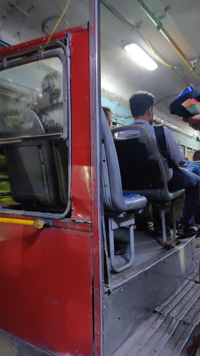 <a href="/KDMCOfficial/">कल्याण डोंबिवली महानगरपालिका - KDMC</a> In such horrible conditions d #tax payers of #dombivali travel 2 #vashi
1. Electrical wiring is contorted. Maximum chances of short circuit.
2. Maintenance r given 2 sub standard contractors w/t taking d appropriate feedback from d driver &amp; conductor

<a href="/NMMTonline/">Navi Mumbai Municipal Transport</a>