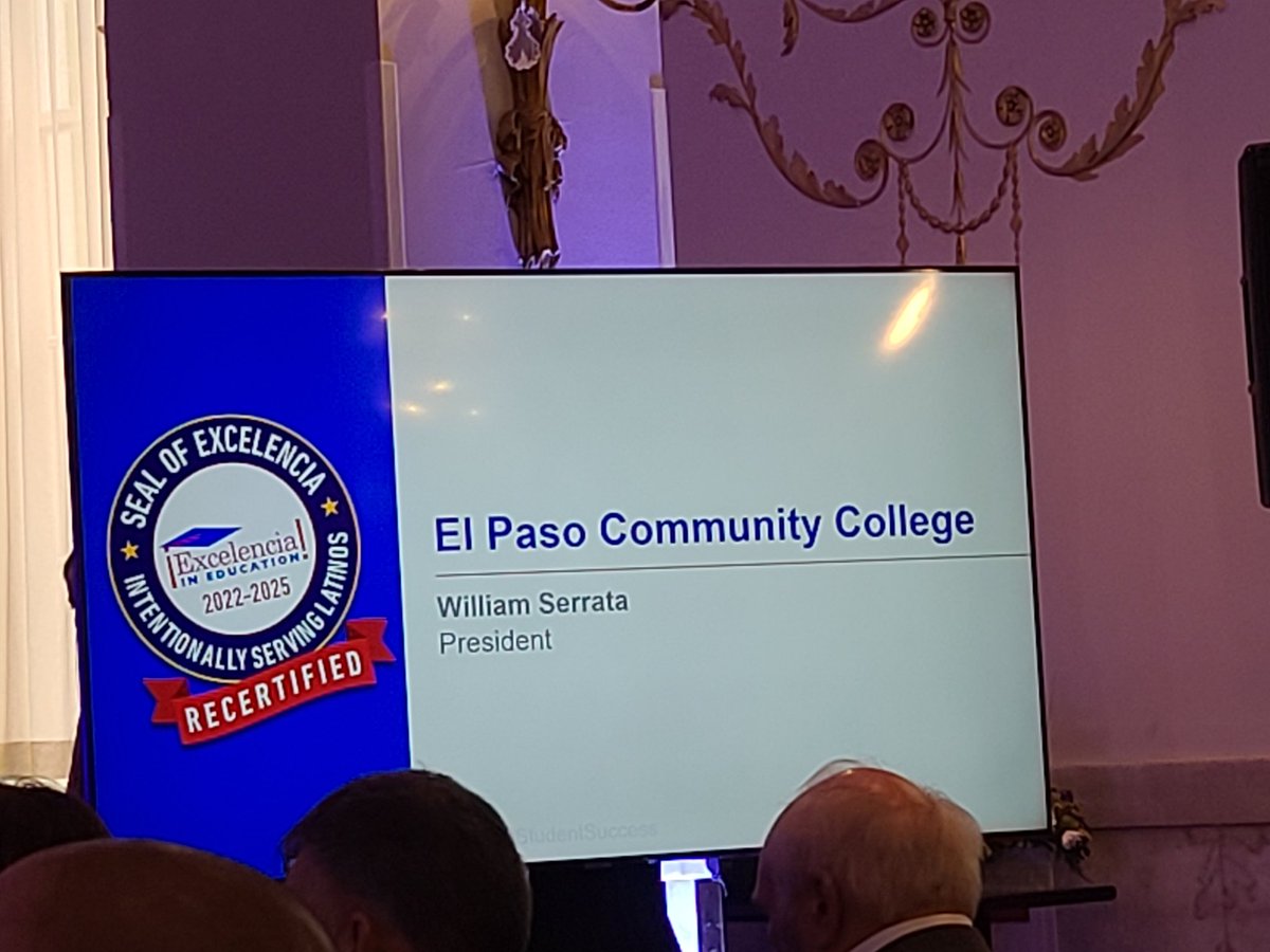 William Serrata, President, accepts the Re-certifican of the Seal of Excelencia.