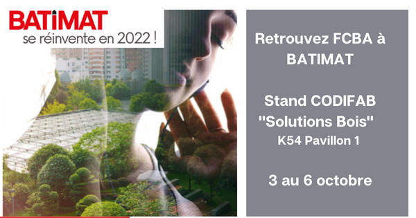 _FCBA's tweet image. RDV du 3 au 6 octobre à @Batimat sur le stand du #CODIFAB, « Solution Bois : solutions pour construire, rénover et aménager en #bois » avec les représentants de la filière. #Biosourcés, @Prix_nat_bois , #CatalogueBoisConstruction et plus à découvrir : ➡️bit.ly/3SjyGM9