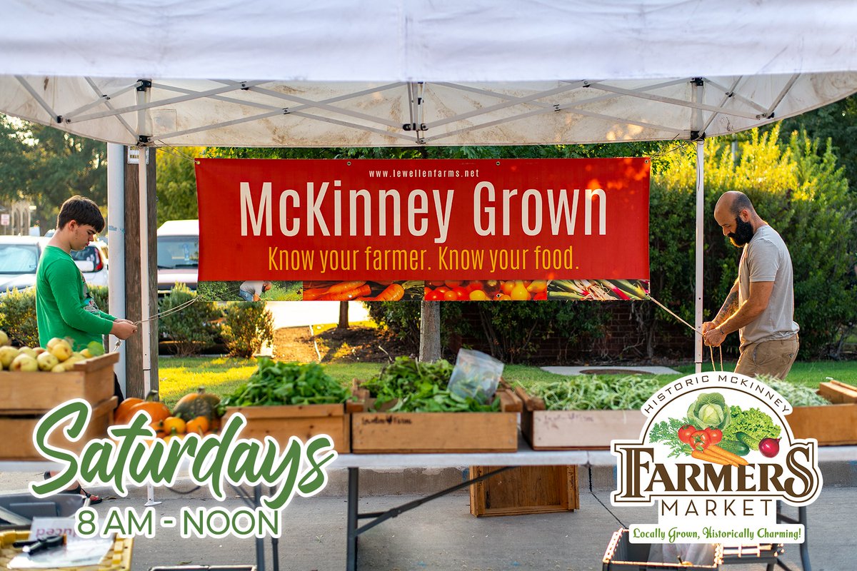 Chestnutsquare's tweet photo. NEW SCHEDULE! Farmers Market vendors voted for every Saturday, year round! See you tomorrow! 

#ChestnutSquare #HistoricalDowntownMcKinney #McKinneyFarmersMarket https://t.co/m4un2rEG5Z