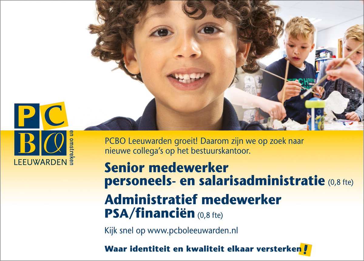 pcbolwd's tweet photo. Nu we zo gegroeid zijn zoeken we collega's die voor onze scholen en medewerkers dienstbaar willen zijn binnen een fijne organisatie! https://t.co/sb72IJkWJ1