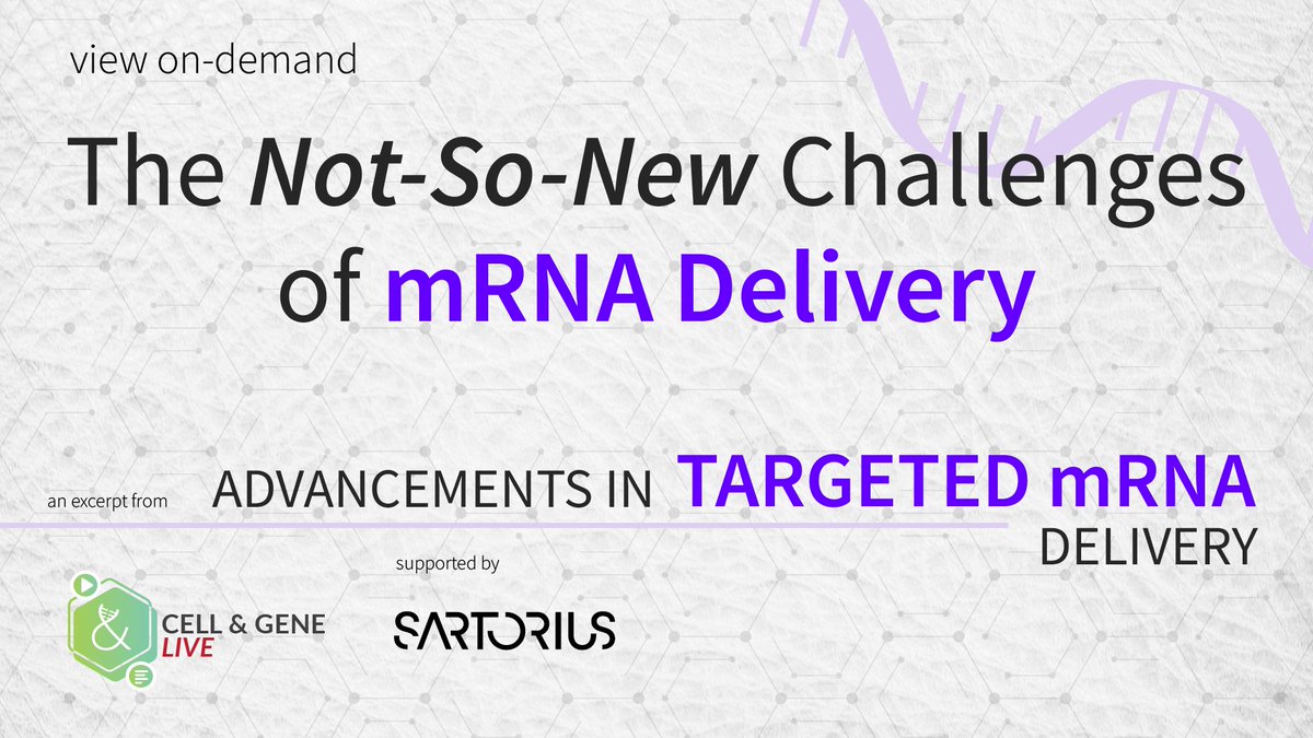 Cell&Gene (@_cellandgene) on Twitter photo Walter Strapps, CEO of <a href="/Carver_Bio/">Carver Biosciences, Inc.</a> states that when it comes to #mRNA, the challenges associated with its delivery are anything but new.
cellandgene.com/doc/the-not-so… Walter Strapps, CEO of <a href="/Carver_Bio/">Carver Biosciences, Inc.</a> states that when it comes to #mRNA, the challenges associated with its delivery are anything but new.
cellandgene.com/doc/the-not-so…