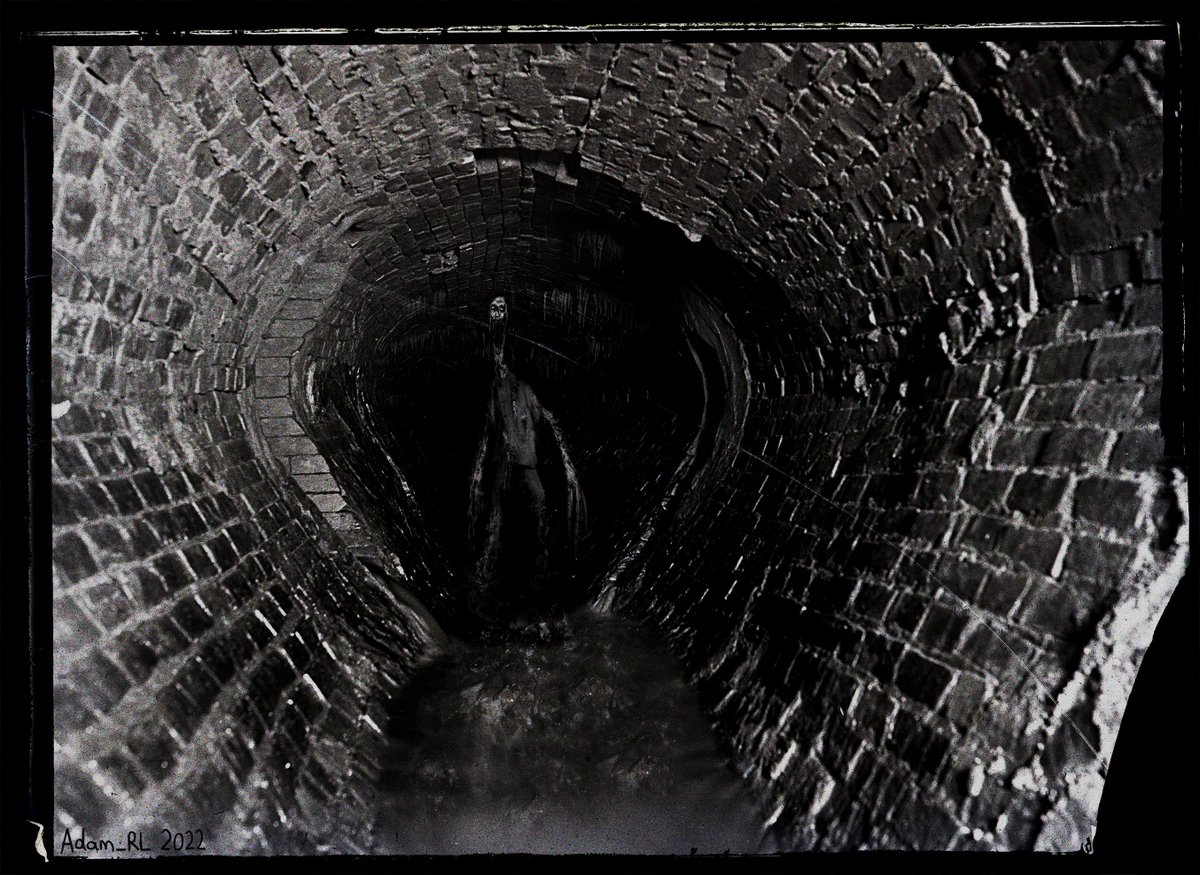 adam_rl_art's tweet photo. The acts of serial killer Horace Abberton were deemed so heinous that after his hanging in 1879, his body was dumped and abandoned in the sewers of East London. Reports of sewer maintenance men going missing still occur to this day. https://t.co/yDGOJe5M8a