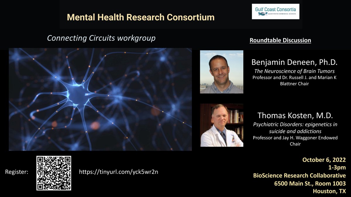GCC_Research's tweet photo. Mental Health Research Consortium: Connecting Circuits Workgroup Roundtable on October 6, 2022. from 1:00 PM - 3:00 PM - https://t.co/whUSZK2RJR https://t.co/pxtnaoU088