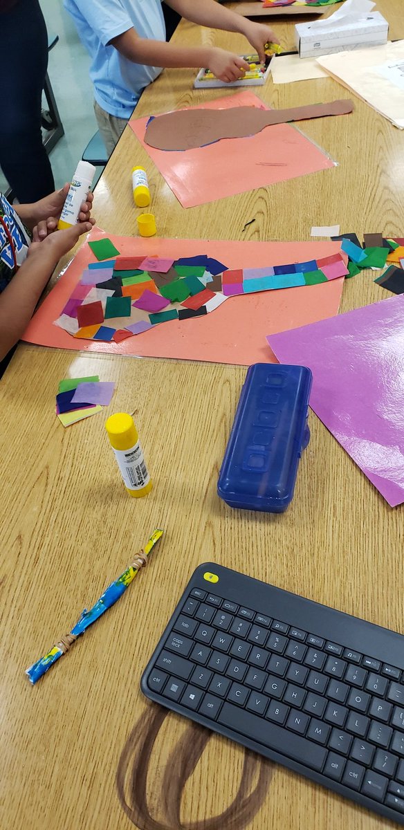 <a href="/boonelementary/">Boone Elementary</a> students working on their Hispanic Heritage Month Art projects. Some nice guitar work! <a href="/Booneartists/">Boone Elem. Art Teacher.</a>