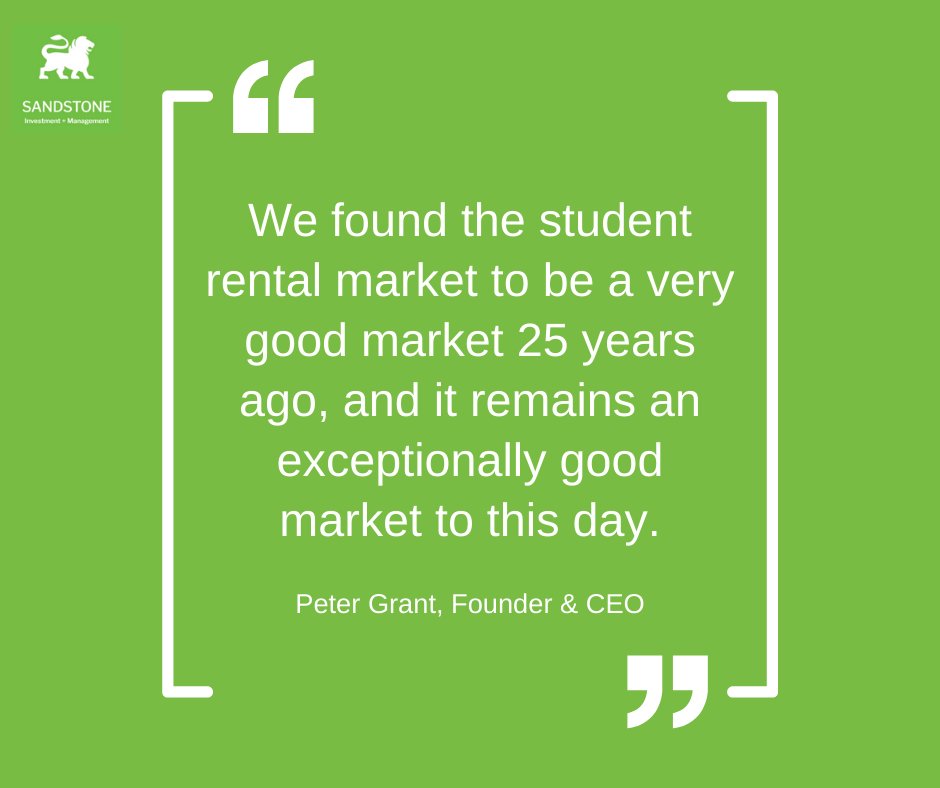 Sandstone_UK's tweet photo. The student rental market is one that has grown from strength to strength since Sandstone was established over two decades ago. Find out more about investing in the student rental market and the Sandstone UK Residential REIT: https://t.co/SByQj8ZNcY #studentrental #rentalmarket https://t.co/GulFYIJhHa