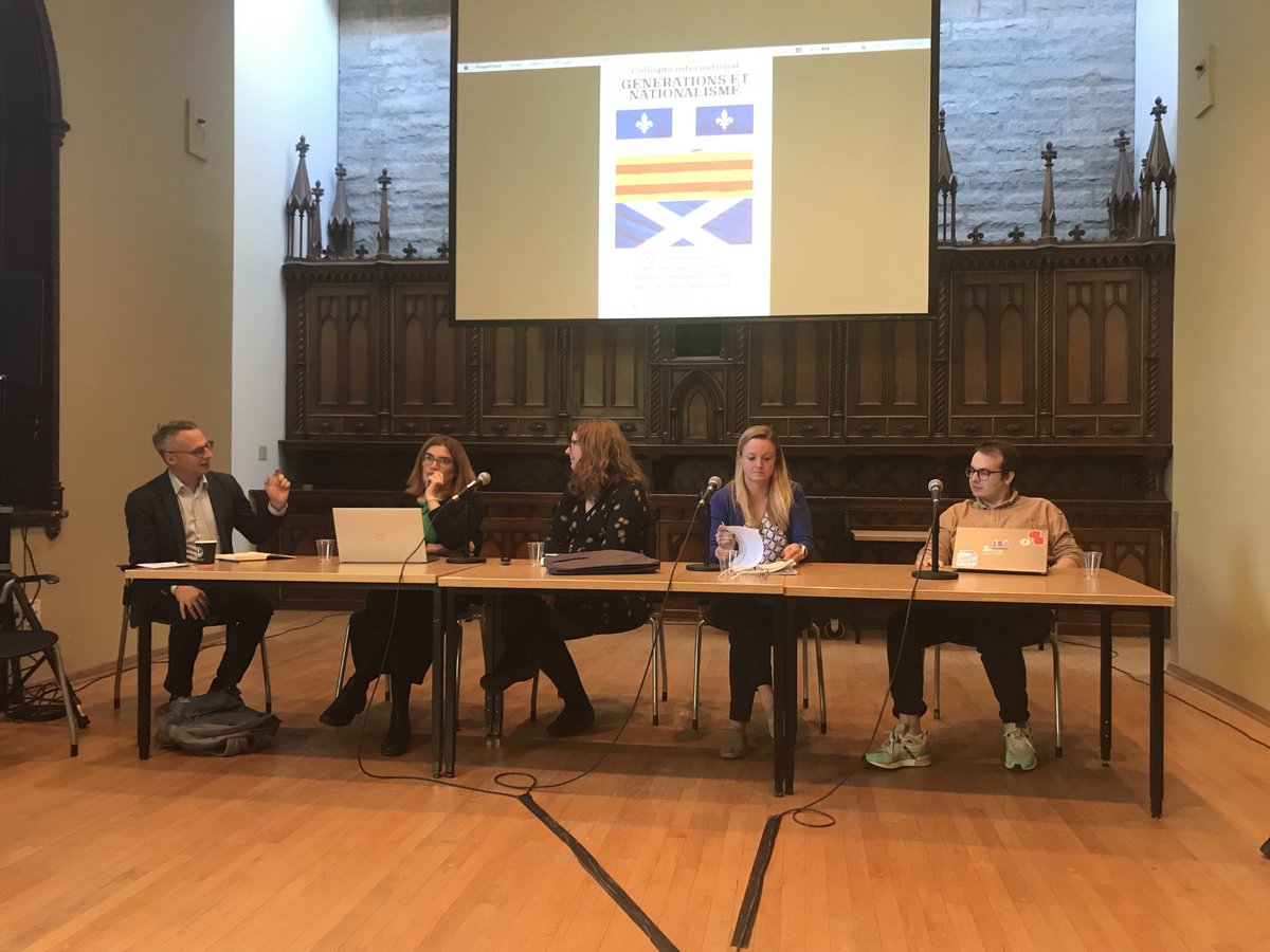 AlainGGagnon's tweet photo. Solid discussion about the #Scottish sutuation at @ActualitesUQAM with #nicolamcewen #coreebrownswan #ailsahenderson #frasermcmillan #guylaforest @creqc #lucturgeon @UOttawaPoliSci https://t.co/yD4FJrYya0