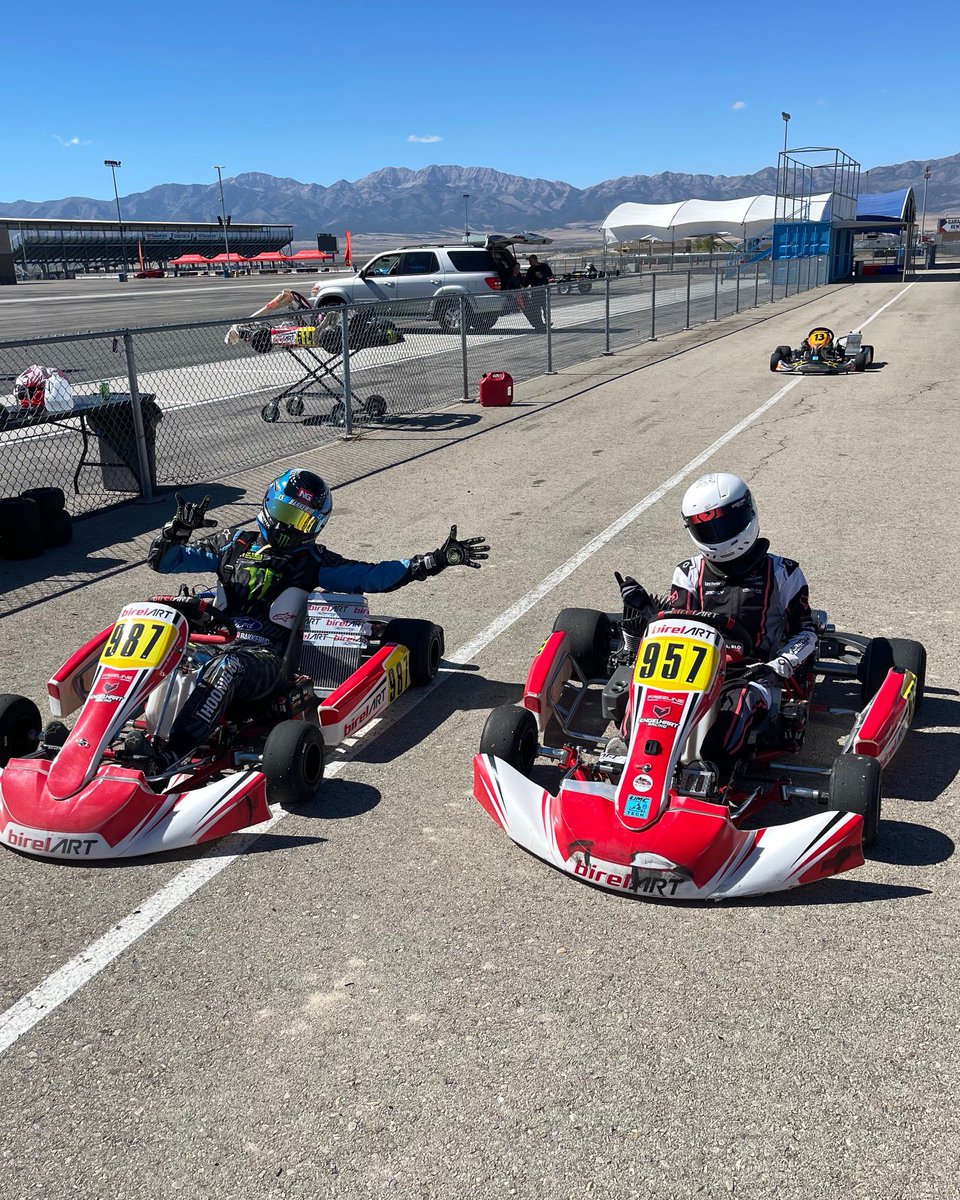 (1/2) Look who came to visit and coach my kids in kart racing and Can-Am’ing: current Nitro Rally Cross points leader, my old rallycross teammate, and official snacks tester, Andreas “Snakks” Bakkerud!